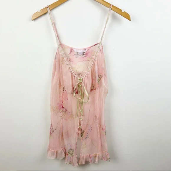 Vintage 00s Victoria’s Secret Silk Slip Dress Fairy - Picture 2 of 12